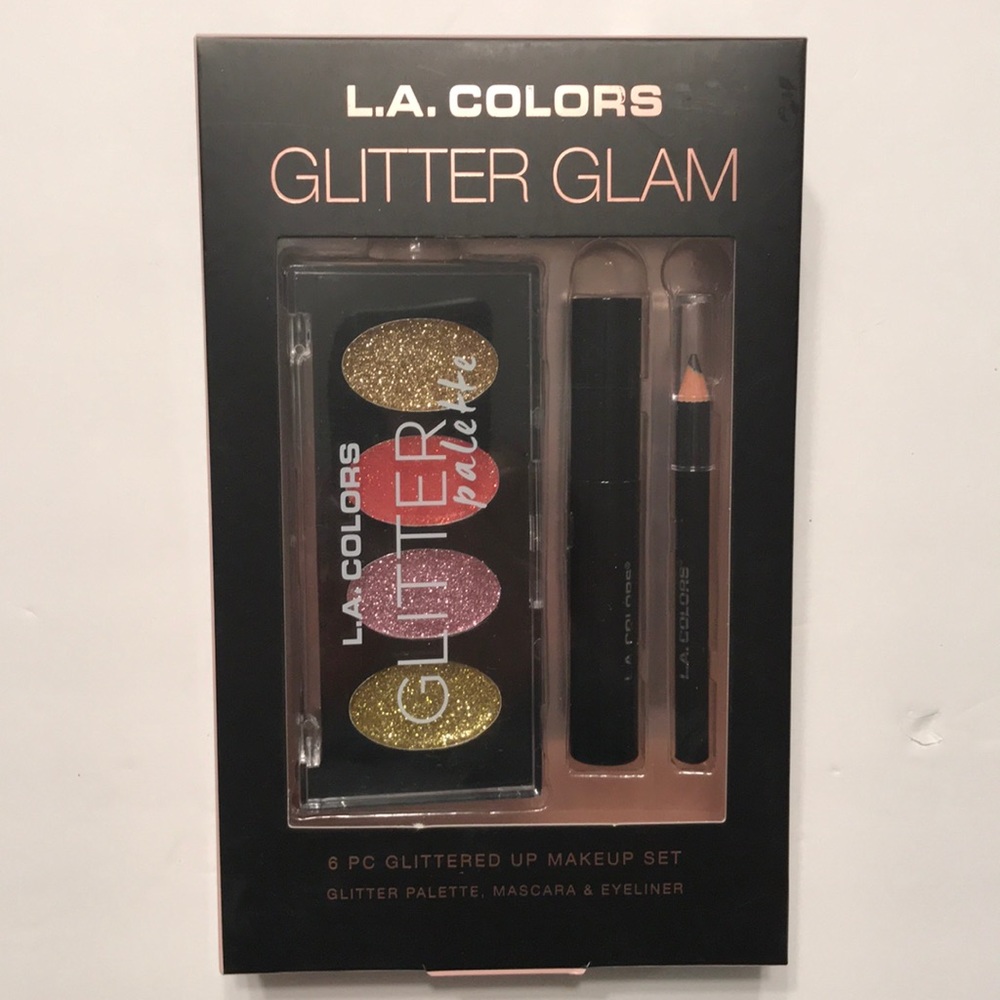 L.A. Colors Glitter Glam Palette Mascara Eyeliner